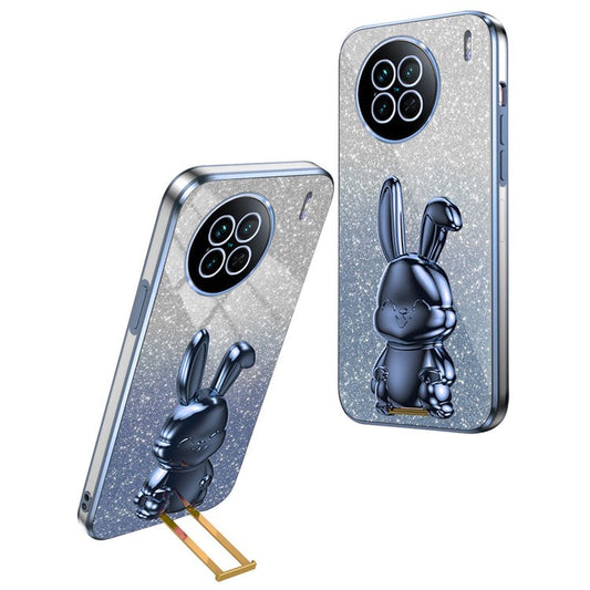 For vivo X90 5G Case Rabbit Design PC+TPU Kickstand Phone Cover - Blue
