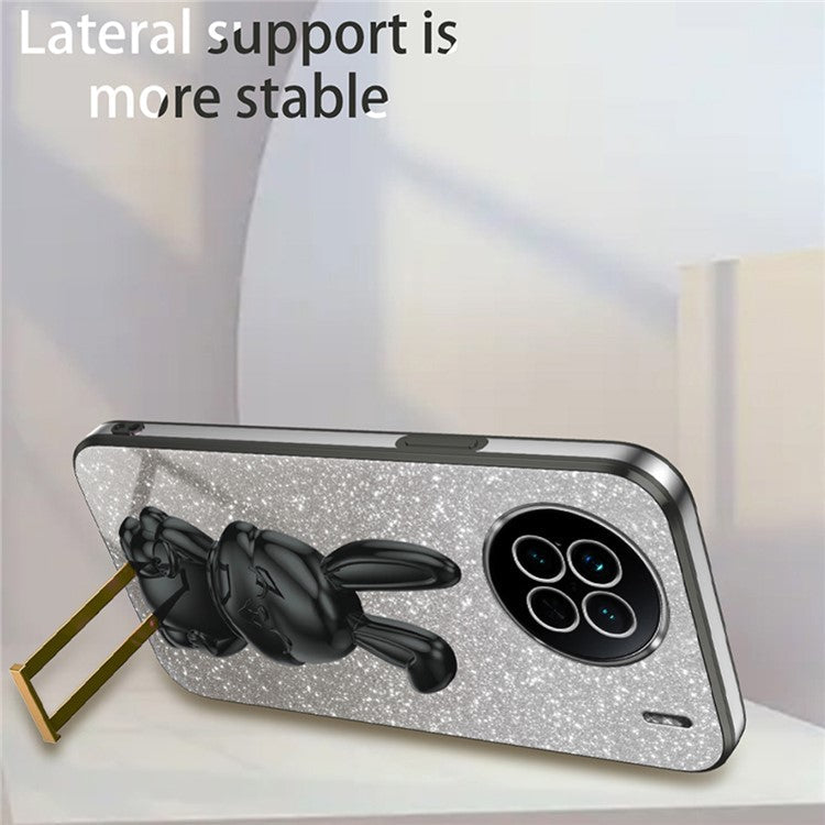 For vivo X90 5G Case Rabbit Design PC+TPU Kickstand Phone Cover - Black