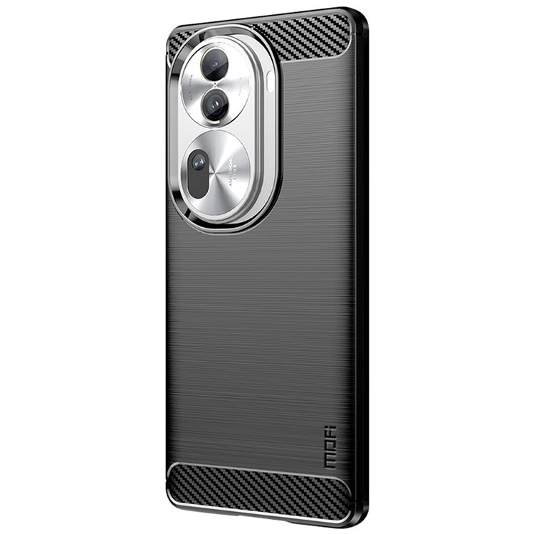 MOFI JK TPU Series-1 For Oppo Reno11 Pro 5G (Global) TPU Phone Case Carbon Fiber Texture Phone Cover - Black