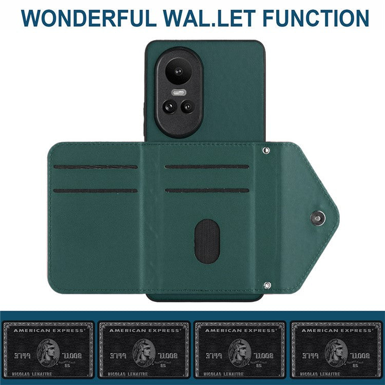 YB Leather Coating Series-8 for Oppo Reno10 Pro 5G (Global) / Reno10 5G (Global) Case RFID Blocking Phone Cover - Green