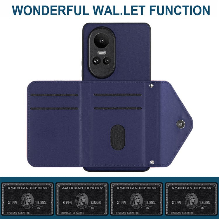 YB Leather Coating Series-8 for Oppo Reno10 Pro 5G (Global) / Reno10 5G (Global) Case RFID Blocking Phone Cover - Sapphire