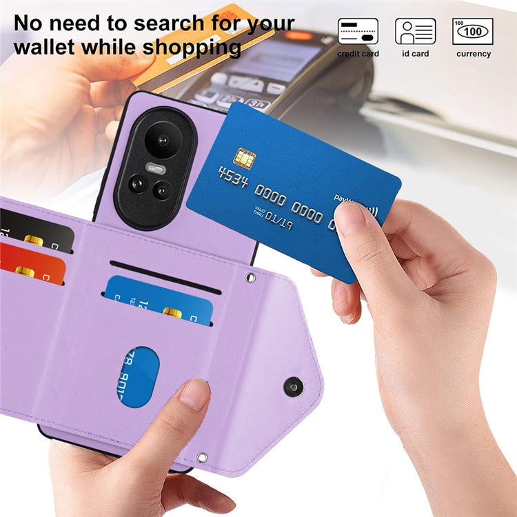 YB Leather Coating Series-8 for Oppo Reno10 Pro 5G (Global) / Reno10 5G (Global) Case RFID Blocking Phone Cover - Purple