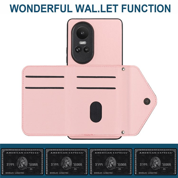 YB Leather Coating Series-8 for Oppo Reno10 Pro 5G (Global) / Reno10 5G (Global) Case RFID Blocking Phone Cover - Pink