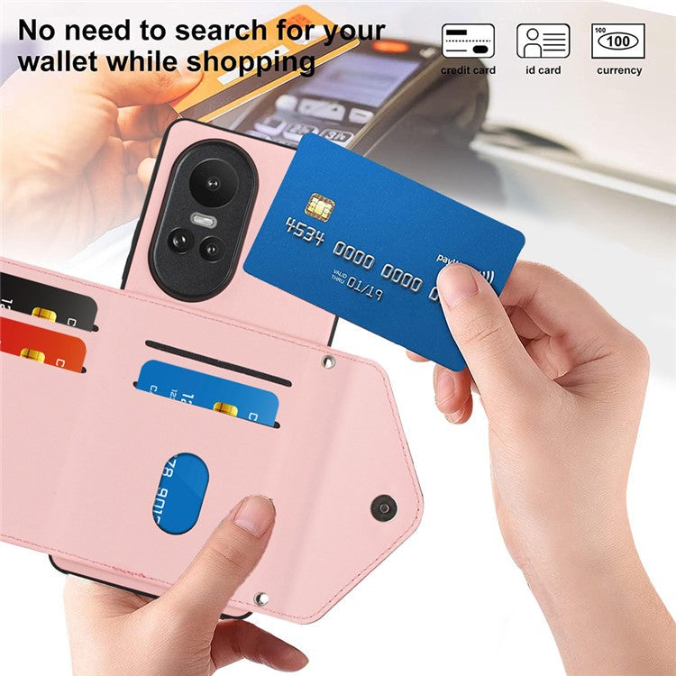 YB Leather Coating Series-8 for Oppo Reno10 Pro 5G (Global) / Reno10 5G (Global) Case RFID Blocking Phone Cover - Pink