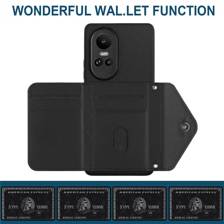 YB Leather Coating Series-8 for Oppo Reno10 Pro 5G (Global) / Reno10 5G (Global) Case RFID Blocking Phone Cover - Black