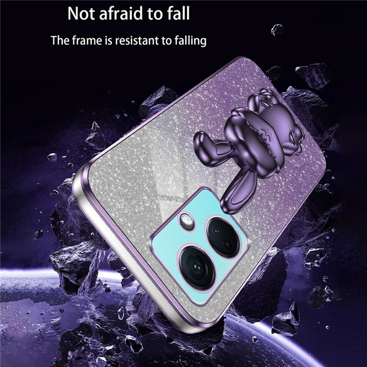 For OnePlus Nord CE3 5G / Oppo K11 5G Cartoon Rabbit Cover Support Kickstand Phone Protective Case - Purple
