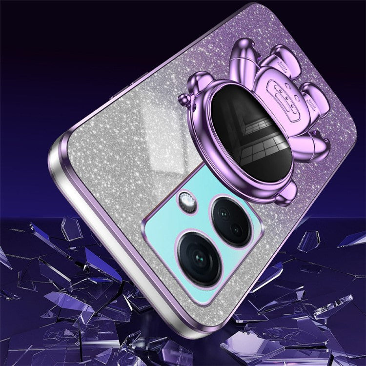 For OnePlus Nord CE3 5G / Oppo K11 5G Shockproof Phone Case Kickstand Electroplating PC+TPU Phone Cover - Purple