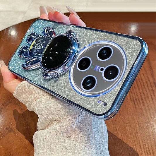 Drop Protection Cover for vivo X100 Pro 5G Astronaut Kickstand PC+TPU Case Anti-Scratch Phone Shell - Blue