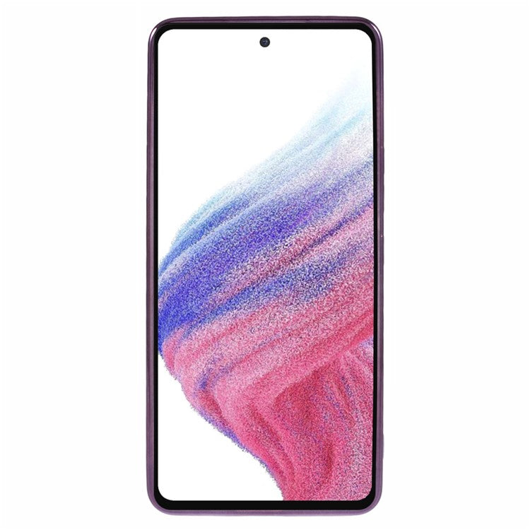 For Samsung Galaxy A53 5G Soft TPU Cover Sparkly Glitter Protective Phone Case - Dark Purple