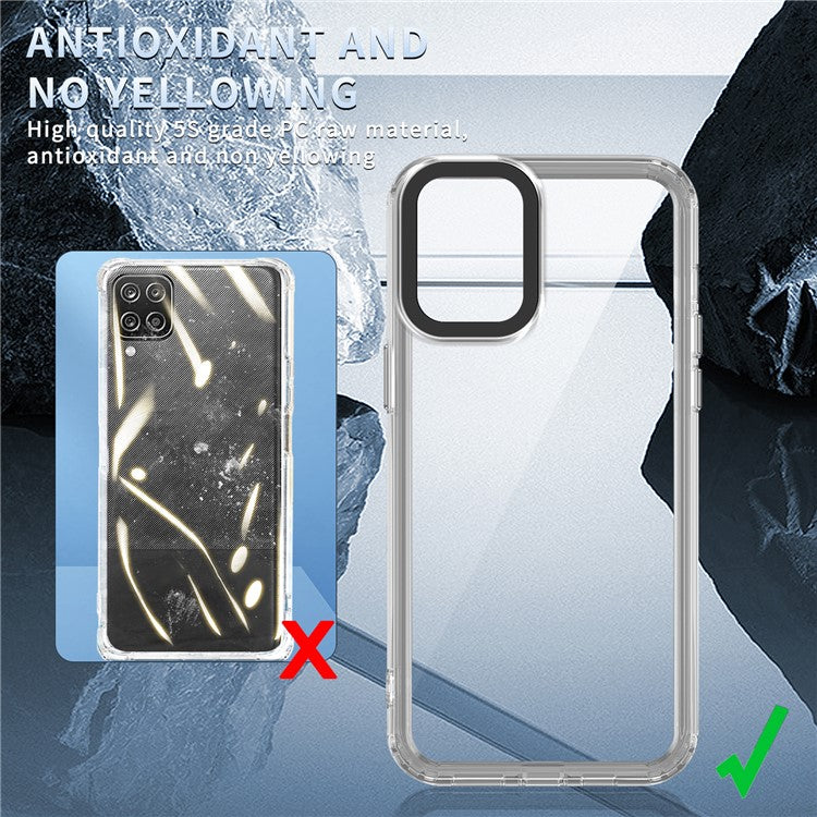 For Samsung Galaxy M53 5G Case Ant-drop PC+TPU Clear Phone Cover - Transparent Purple