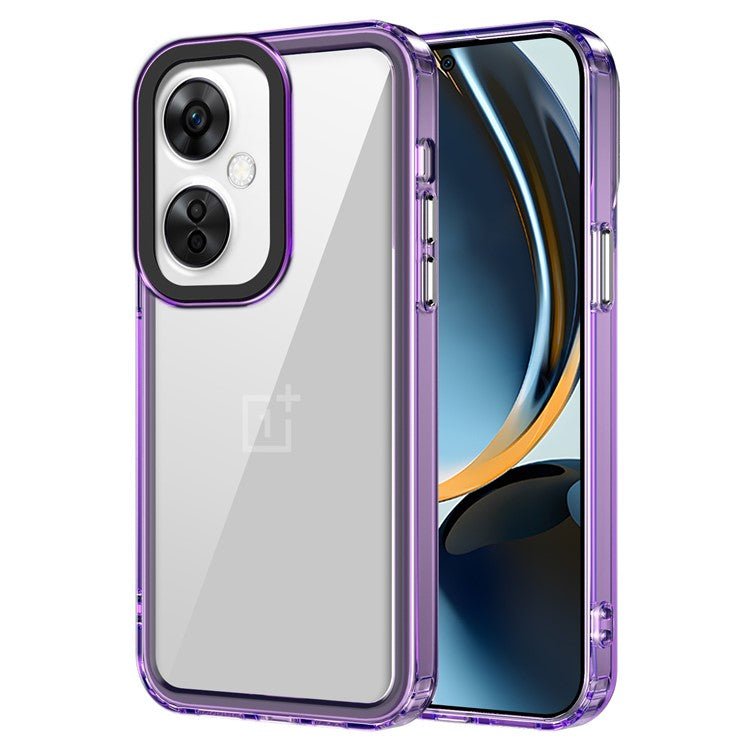 For OnePlus Nord CE3 5G / Oppo K11 5G Clear Cases PC+TPU Shell Anti-Scratch Phone Cover - Transparent Purple