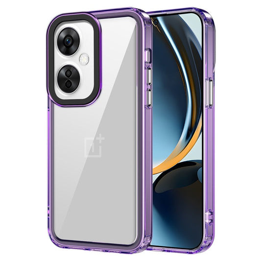 For OnePlus Nord CE3 5G / Oppo K11 5G Clear Cases PC+TPU Shell Anti-Scratch Phone Cover - Transparent Purple