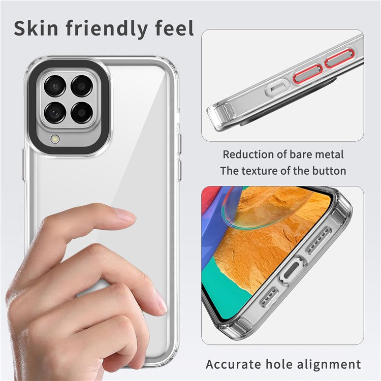 For Samsung Galaxy M33 5G (Global Version) Phone Case PC+TPU Transparent Cover - Transparent