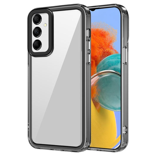 For Samsung Galaxy M14 5G / F14 5G Case Four Corner Protection PC+TPU Phone Cover - Transparent Black