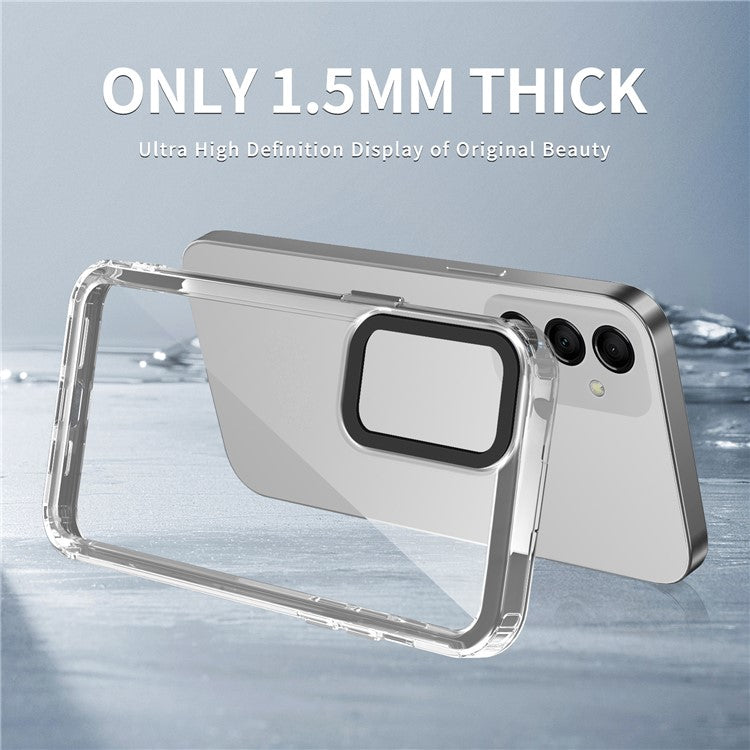 For Samsung Galaxy M14 5G / F14 5G Case Four Corner Protection PC+TPU Phone Cover - Transparent Black