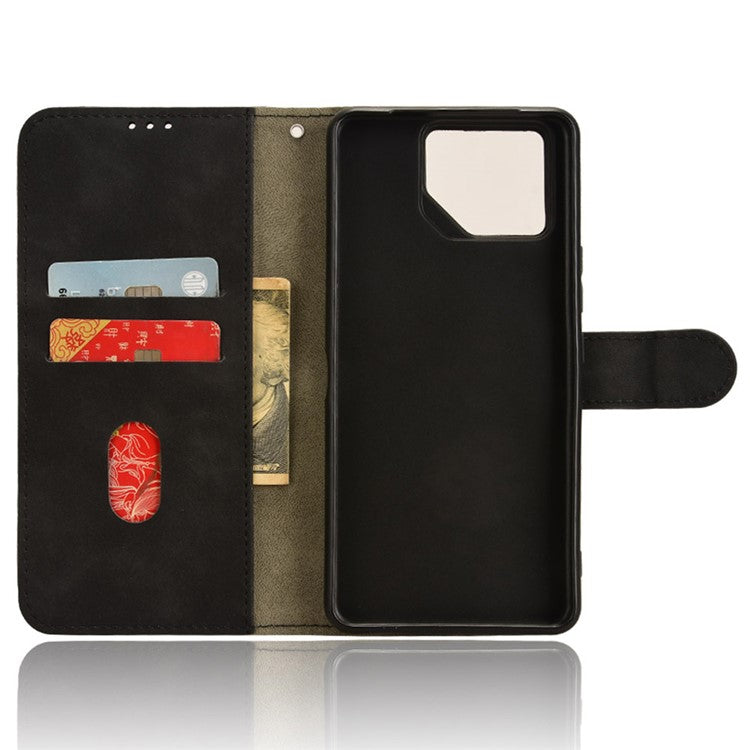 For Asus ROG Phone 8 Pro 5G / 8 5G Case Protective PU Leather Skin-touch Phone Cover - Black
