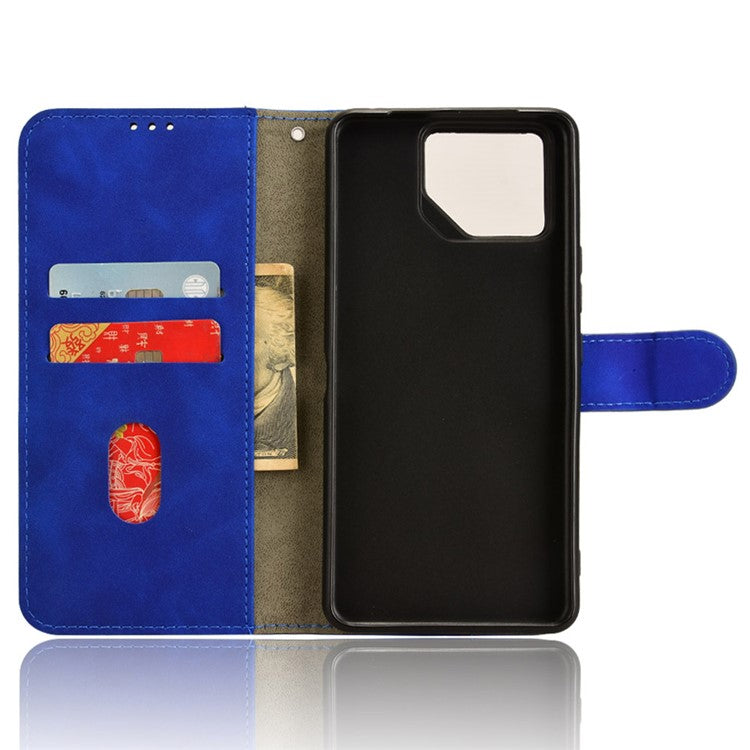 For Asus ROG Phone 8 Pro 5G / 8 5G Case Protective PU Leather Skin-touch Phone Cover - Blue