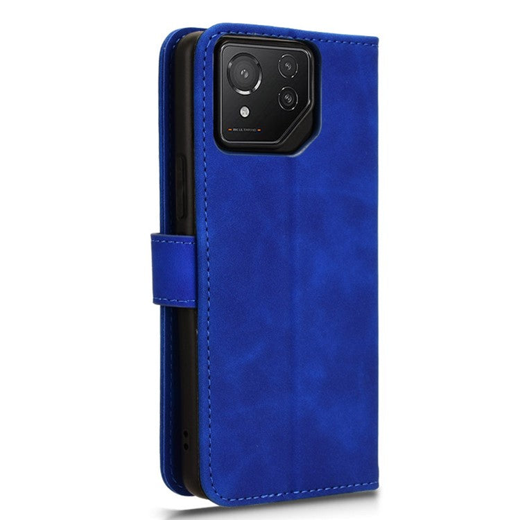 For Asus ROG Phone 8 Pro 5G / 8 5G Case Protective PU Leather Skin-touch Phone Cover - Blue