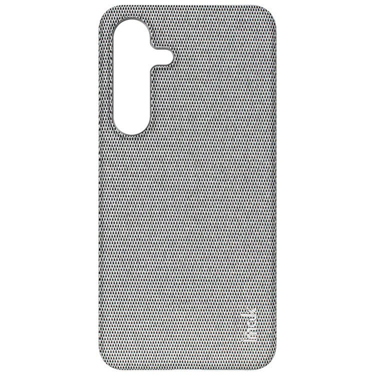 IMAK Ruiyi Series for Samsung Galaxy S24 Case Leather+PC Cloth Texture Shockproof Phone Cover - Light Grey