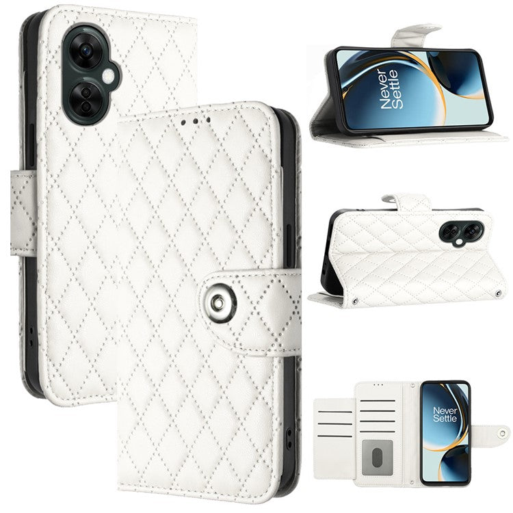 YB Imprinting Series-8 for OnePlus Nord CE 3 Lite 5G / Nord N30 5G / Oppo K11x 5G Leather Case Wallet Cover - White