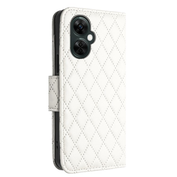 YB Imprinting Series-8 for OnePlus Nord CE 3 Lite 5G / Nord N30 5G / Oppo K11x 5G Leather Case Wallet Cover - White