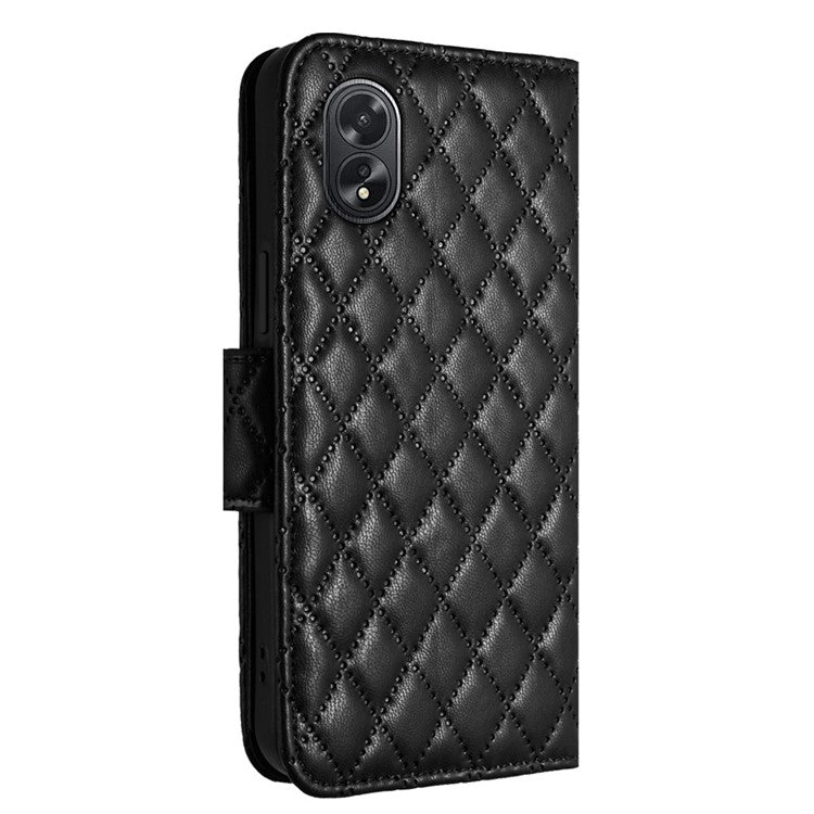 YB Imprinting Series-8 for Oppo A38 4G / A18 4G Case with 7 Card Slots Leather Wallet Phone Cover - Black