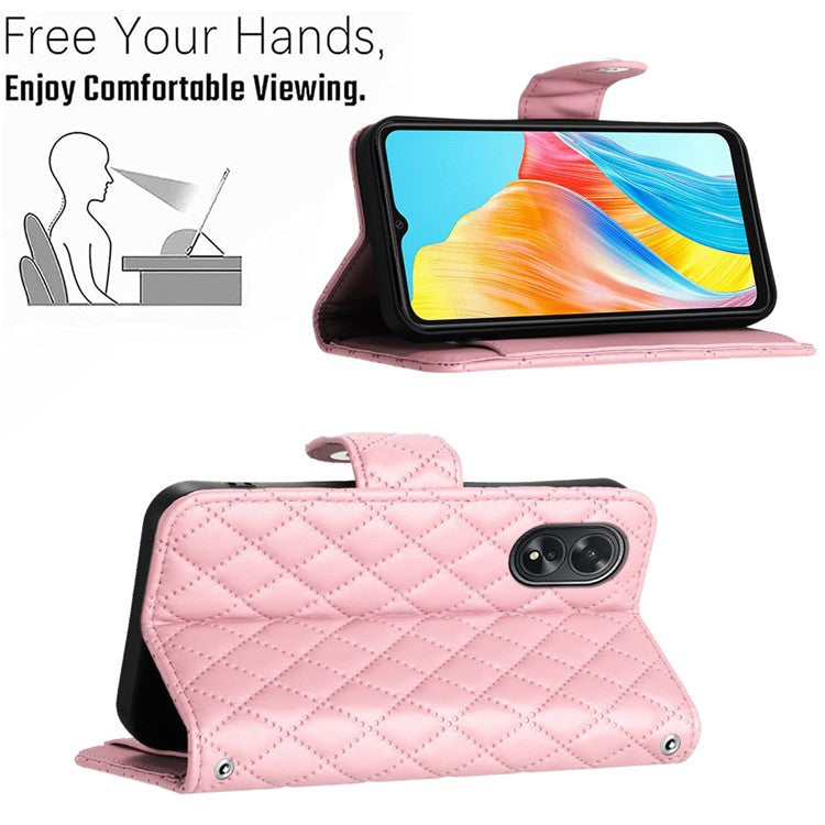 YB Imprinting Series-8 for Oppo A38 4G / A18 4G Case with 7 Card Slots Leather Wallet Phone Cover - Pink