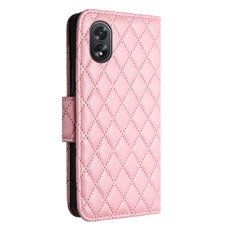 YB Imprinting Series-8 for Oppo A38 4G / A18 4G Case with 7 Card Slots Leather Wallet Phone Cover - Pink