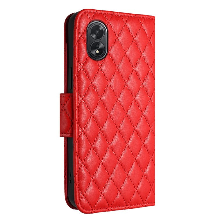 YB Imprinting Series-8 for Oppo A38 4G / A18 4G Case with 7 Card Slots Leather Wallet Phone Cover - Red