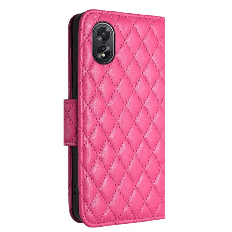 YB Imprinting Series-8 for Oppo A38 4G / A18 4G Case with 7 Card Slots Leather Wallet Phone Cover - Rose