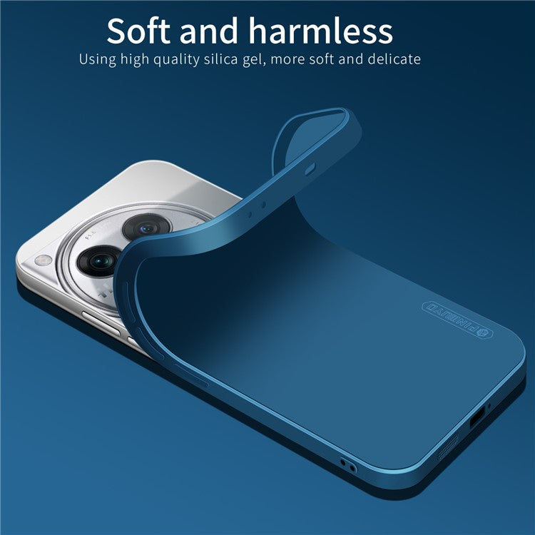 PINWUYO JK Touching Series For OnePlus 12 5G Case Anti-Scratch Soft TPU Back Cover - Navy Blue