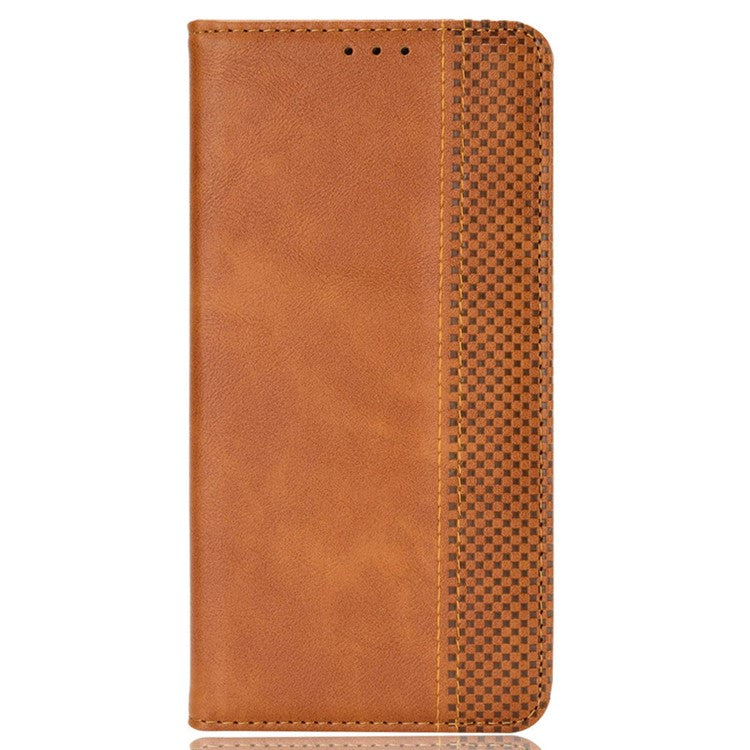 For vivo X100 Pro 5G Case Flip Wallet Retro Leather Flip Phone Cover Magnetic Closure - Brown