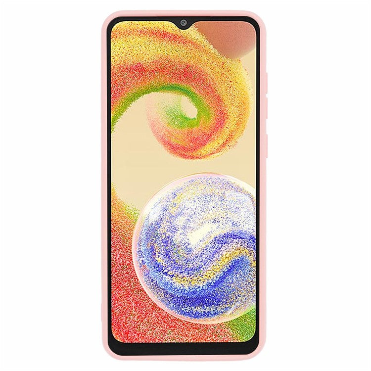 For Samsung Galaxy A04e 4G/F04 4G/M04 4G Cell Phone Case 2.0mm Soft TPU Arc Edge Shockproof Cover - Pink