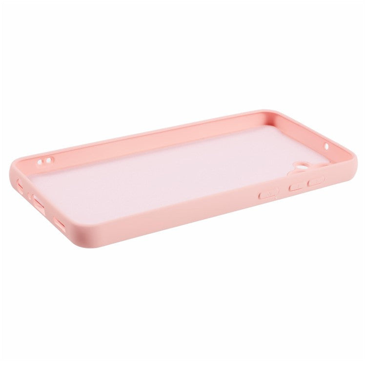 For Samsung Galaxy A04e 4G/F04 4G/M04 4G Cell Phone Case 2.0mm Soft TPU Arc Edge Shockproof Cover - Pink