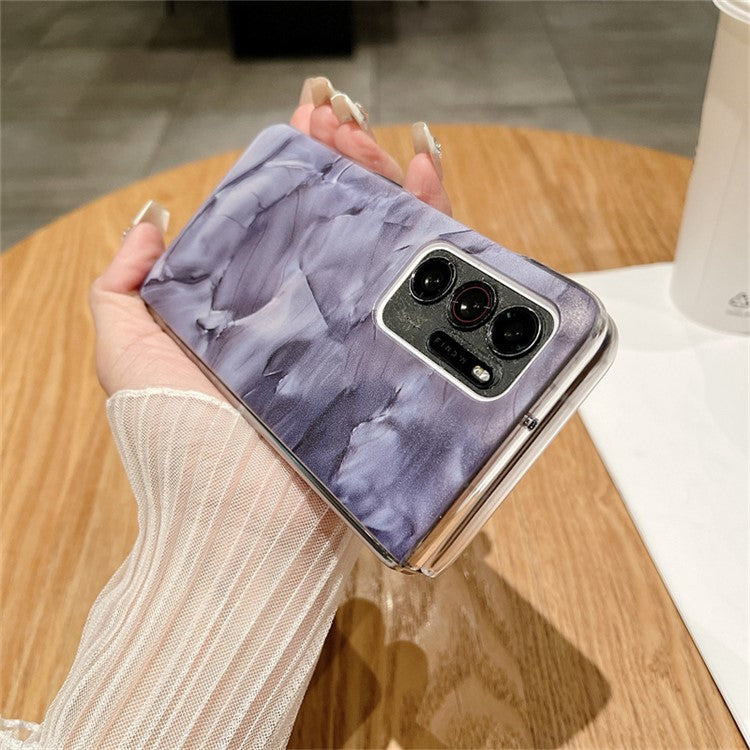 Rococo Series For Oppo Find N2 5G Case Hard PC Protective Thin Phone Cover - Black