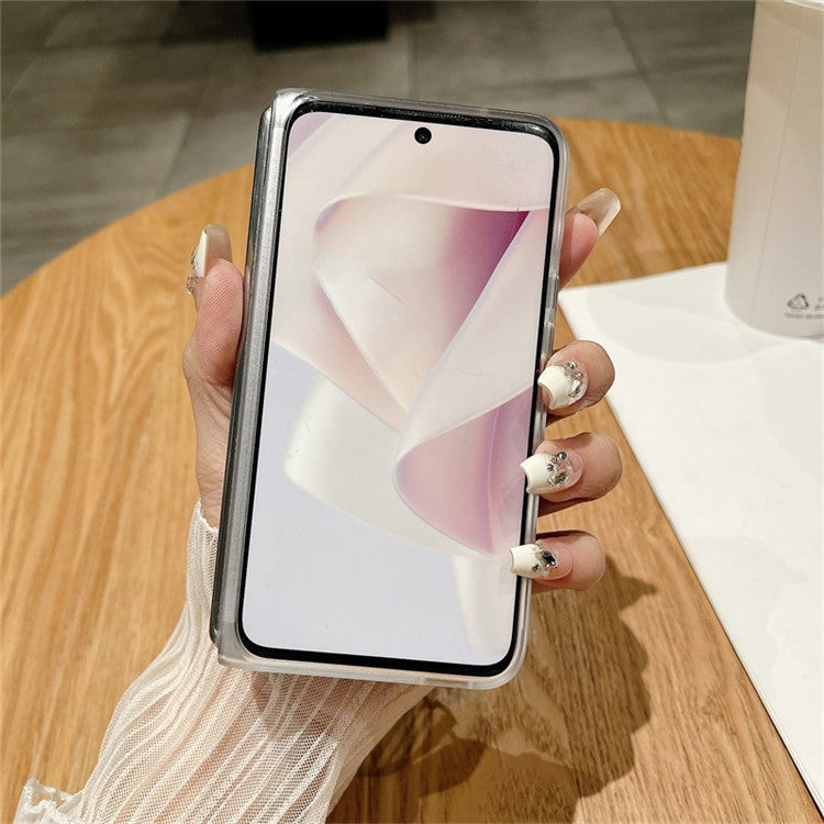 Rococo Series For Oppo Find N2 5G Case Hard PC Protective Thin Phone Cover - Black