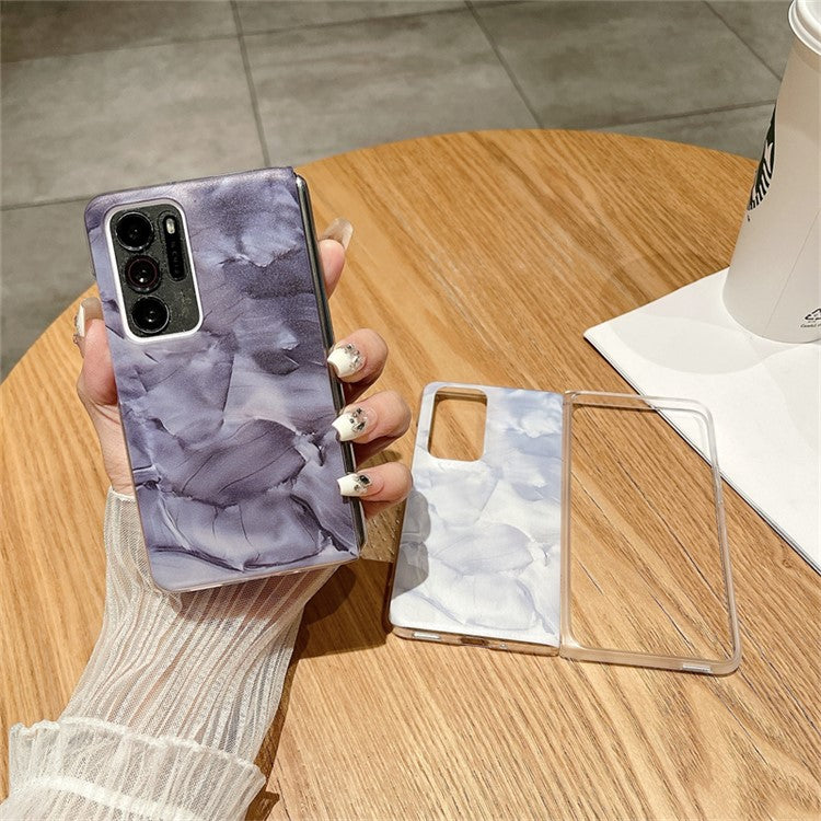 Rococo Series For Oppo Find N2 5G Case Hard PC Protective Thin Phone Cover - Black