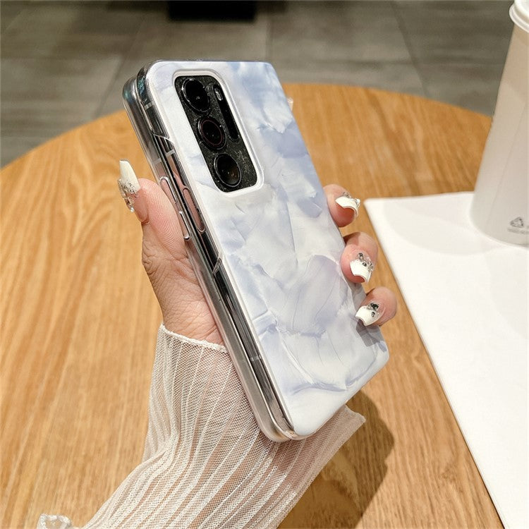 Rococo Series For Oppo Find N2 5G Case Hard PC Protective Thin Phone Cover - White