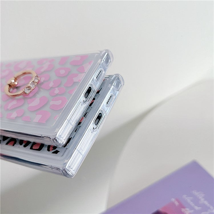 For Samsung Galaxy S23 Ultra Case Ring Kickstand Anti-drop Airbag TPU Cell Phone Cover - Musical Notes