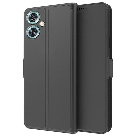 For OnePlus Nord N30 SE 5G Case Magnetic Buckle Flip Phone Cover with Card Holder - Black
