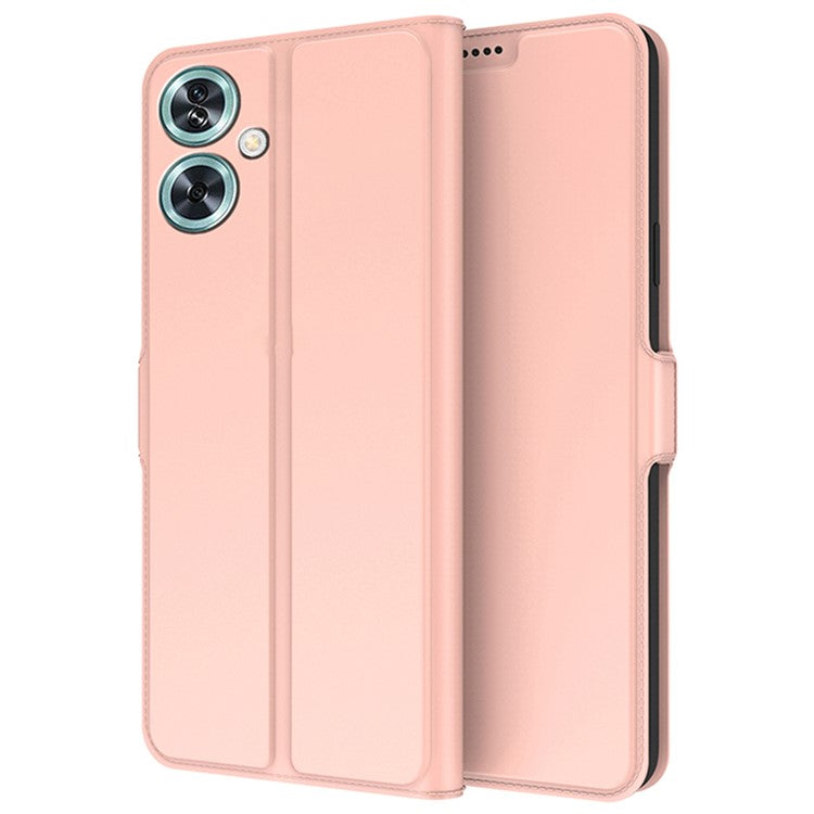 For OnePlus Nord N30 SE 5G Case Magnetic Buckle Flip Phone Cover with Card Holder - Rose Gold