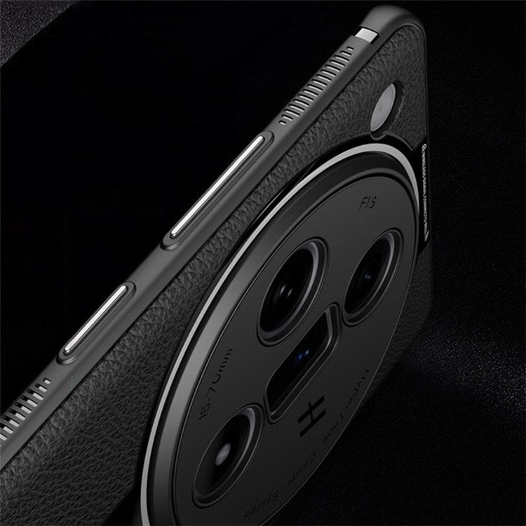 Q.COO For Oppo Find X7 5G Cover PU Leather+TPU+Acrylic Anti-scratch Cell Phone Case - Pink