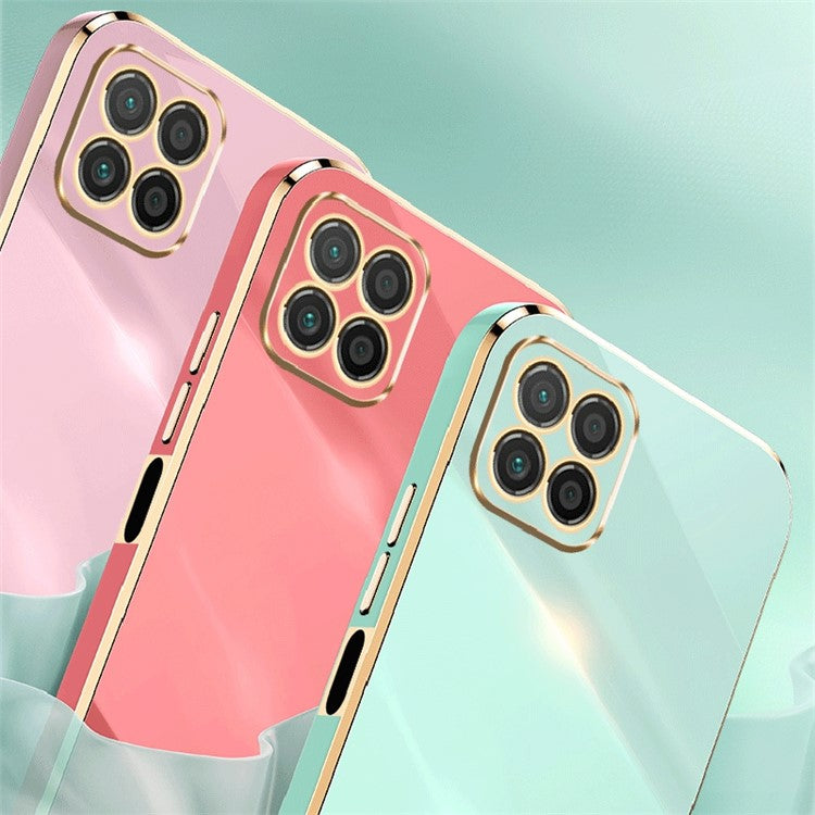 XINLI For Honor X8 5G TPU Case Electroplating Edge Kickstand Protective Cover - White