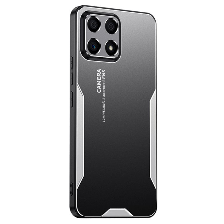 For Honor X30i Case Aluminum Alloy+TPU+PC Anti-Scratch Phone Cover - Silver