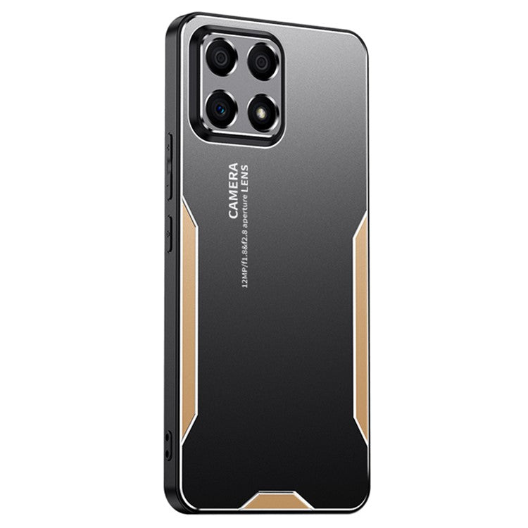 For Honor X30i Case Aluminum Alloy+TPU+PC Anti-Scratch Phone Cover - Gold