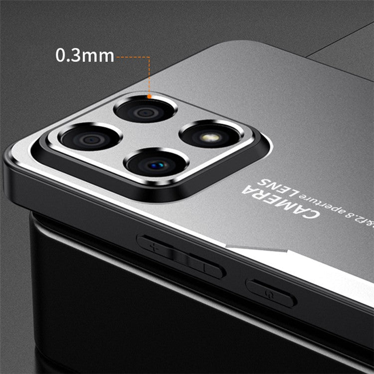 For Honor X30i Case Aluminum Alloy+TPU+PC Anti-Scratch Phone Cover - Red