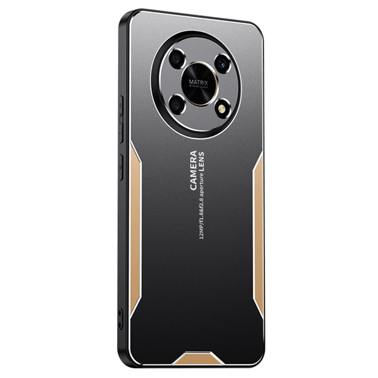 For Honor X30 5G Case Anti-Scratch Aluminum Alloy+TPU+PC Phone Case - Gold