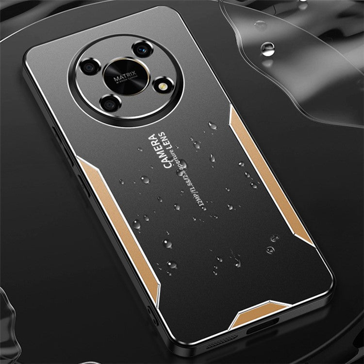 For Honor X30 5G Case Anti-Scratch Aluminum Alloy+TPU+PC Phone Case - Gold
