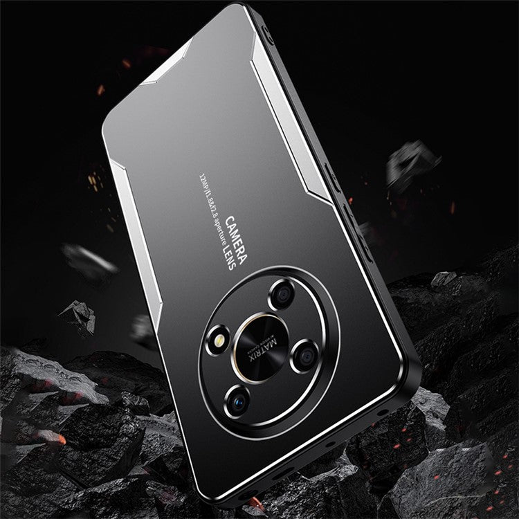 For Honor X30 5G Case Anti-Scratch Aluminum Alloy+TPU+PC Phone Case - Gold