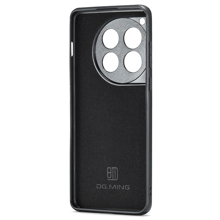 DG.MING For OnePlus 12 5G Case Leather+PC+TPU Anti-Drop Phone Cover - Red